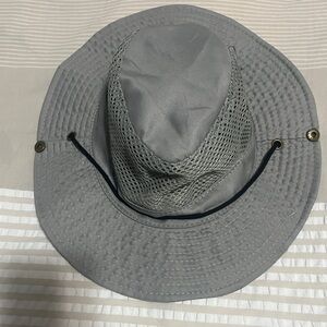 Grey Mesh Sun Hat